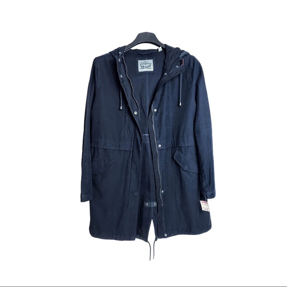 NWT Levis Women’s Field Military Jacket Navy Blue - Picture 13 of 16